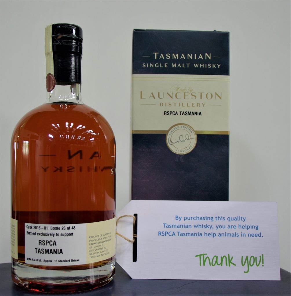RSPCA Limited edition Tasmanian Single Malt Whisky